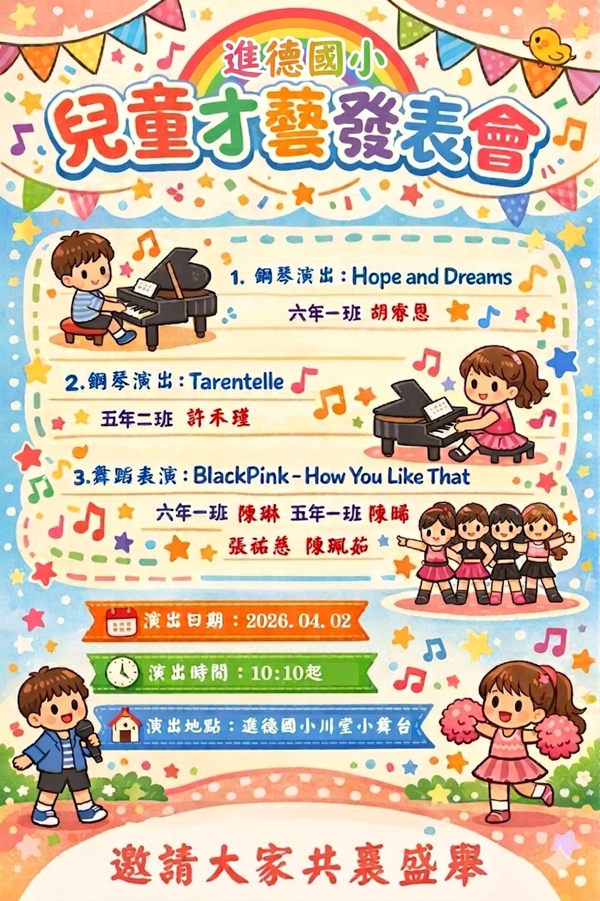 兒童才藝表演DM